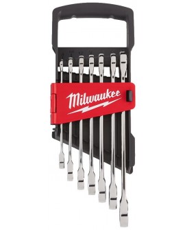 Zestaw kluczy płasko-oczkowych MAXBITE z grzechotką, 8 - 17 mm Milwaukee 4932464993